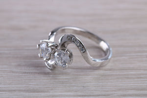 Two Half carat Moissanite Diamond Statement Ring