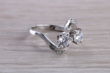 Load image into Gallery viewer, Two Half carat Moissanite Diamond Statement Ring