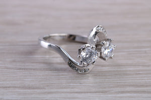 Two Half carat Moissanite Diamond Statement Ring
