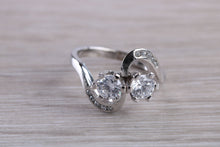 Load image into Gallery viewer, Two Half carat Moissanite Diamond Statement Ring