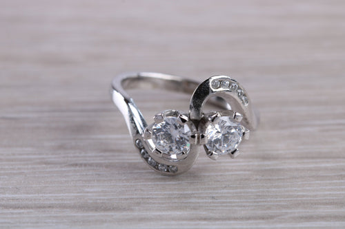 Two Half carat Moissanite Diamond Statement Ring