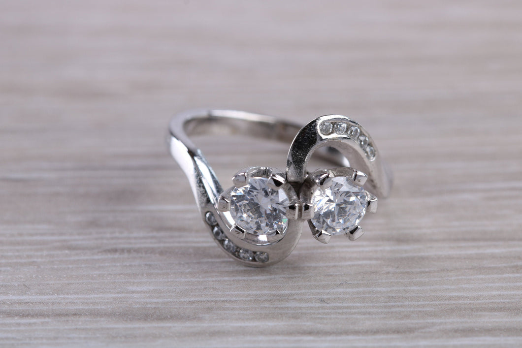 Two Half carat Moissanite Diamond Statement Ring