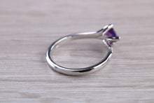 Load image into Gallery viewer, Chequered cut Amethyst Twist Shank Ring