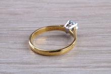 Load image into Gallery viewer, Heart Shaped Aquamarine set 18ct Gold and Platinum Solitaire