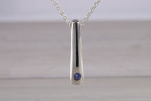 Load image into Gallery viewer, Natural Blue Sapphire set Silver Necklace