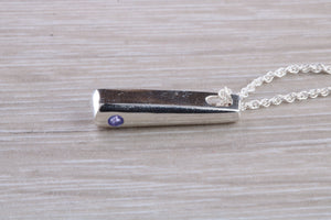 Natural Tanzanite set Silver Necklace