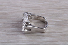 Load image into Gallery viewer, Natural Diamond set ladies Cocktail ring. natural diamonds and 18ct gold. Dress, cocktail, anniversary,statement ring. Perfect Gift idea
