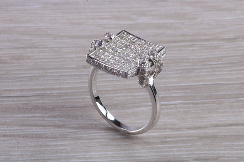 Natural Diamond set ladies Cocktail ring. natural diamonds and 18ct gold. Dress, cocktail, anniversary,statement ring. Perfect Gift idea