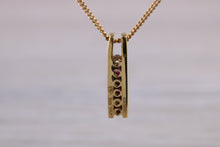 Load image into Gallery viewer, Natural Ruby and Diamond Pendant Set in 18ct yellow Gold With Chain.Real Rubies and Diamonds. Perfect Anniversary Gift