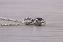 Load image into Gallery viewer, Round cut Half carat Amethyst set White Gold Necklace