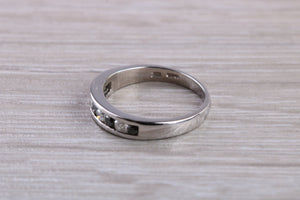 Black and White Diamond set White Gold Eternity Ring