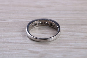 Black and White Diamond set White Gold Eternity Ring