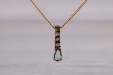 Load image into Gallery viewer, Tear Drop Aquamarine and Diamond set Necklace