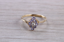Load image into Gallery viewer, Tanzanite and Diamond set Yellow Gold Ring