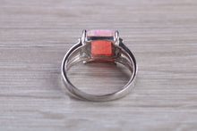 Load image into Gallery viewer, Fiery Opal and Diamond ring, 9ct white gold set with Opal and natural Diamonds
