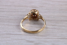Load image into Gallery viewer, Blue Sapphire and Diamond Cluster Ring
