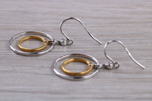 Load image into Gallery viewer, Beautiful Two Tone Diamond set Dropper Earrings