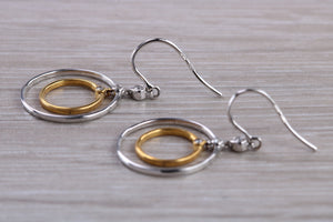 Beautiful Two Tone Diamond set Dropper Earrings