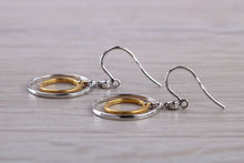 Load image into Gallery viewer, Beautiful Two Tone Diamond set Dropper Earrings