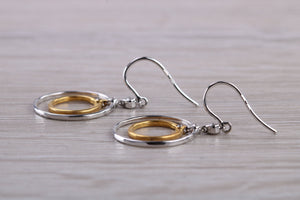 Beautiful Two Tone Diamond set Dropper Earrings
