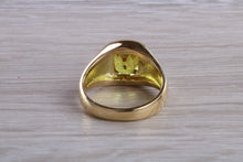 Load image into Gallery viewer, 3.50 carat Natural Yellow Sapphire Gents 18ct Yellow Gold Ring