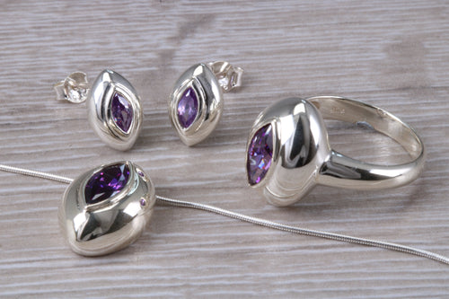 Natural Amethyst Full Jewellery Gift Set