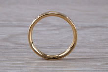 Load image into Gallery viewer, Baguette and Round cut Diamond set 18ct Yellow Gold Ring