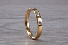 Load image into Gallery viewer, Baguette and Round cut Diamond set 18ct Yellow Gold Ring