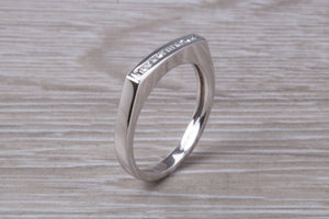 Slim Baguette cut Diamond set 18ct White Gold Eternity Ring