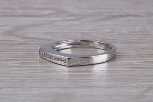 Slim Baguette cut Diamond set 18ct White Gold Eternity Ring