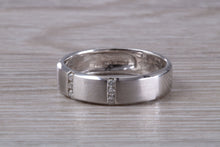 Load image into Gallery viewer, 5 mm Wide Diamond set 18ct White Gold Wedding Band