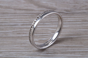 Full Circle Diamond set 3mm Wide White Gold Band