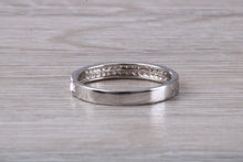 Load image into Gallery viewer, Two Rows of Natural Diamonds set 18ct White Gold Band