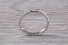 Load image into Gallery viewer, Two Rows of Natural Diamonds set 18ct White Gold Band