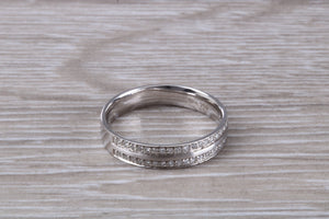 Double row Diamond set Band