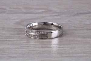 Double row Diamond set Band