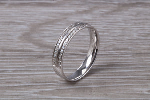 Double row Diamond set Band
