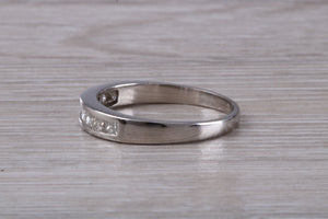 Traditional Princess cut Diamond set 18ct White Gold Eternity Ring