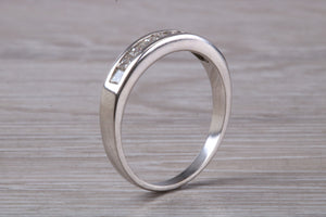 Traditional Princess cut Diamond set 18ct White Gold Eternity Ring