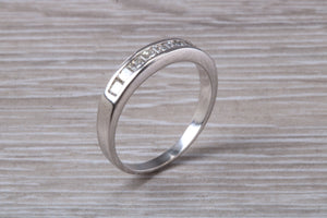 Traditional Princess cut Diamond set 18ct White Gold Eternity Ring