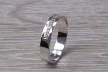 Load image into Gallery viewer, 4 mm wide Diamond set 18ct White Gold Wedding Band