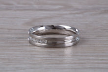 Load image into Gallery viewer, 4 mm Wide Diamond set 18ct White Gold Band