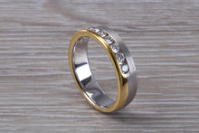 Load image into Gallery viewer, 5 mm Wide Two Tone 18ct Gold Diamond set Band