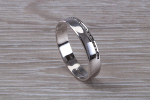 4 mm Wide Diamond Set White Gold Wedding Ring