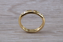 Load image into Gallery viewer, Trilogy Diamond Set 18ct Yellow Gold Band