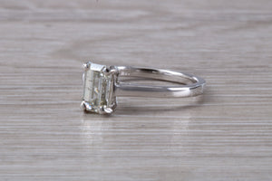 1.25 carat Emerald Cut Diamond set Platinum Solitaire
