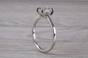 1.25 carat Emerald Cut Diamond set Platinum Solitaire