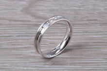 Load image into Gallery viewer, Princess cut Diamond set 18ct White Gold Band