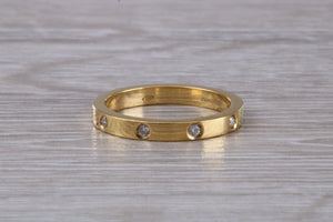 Simple Chunky 5 Diamond set Band
