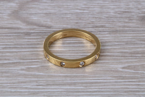 Simple Chunky 5 Diamond set Band